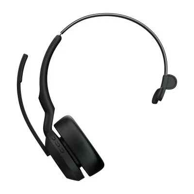 Jabra Evolve2 55 UC Mono – Headset – på örat – Bluetooth – trådlös – aktiv brusradering – USB-A – svart – med laddningsställ – Cisco Webex Certified, Alcatel-Lucent-certifierad, Avaya-certifierad, MFi-certifierad, Google Meet-certifierad, Amazon Chime-certifierad, Google Fast Pair-certifierad